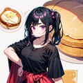 ホットケーキ＆バターと黒髪の女の子！！（４枚） 4枚目