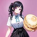 ホットケーキ＆バターと黒髪の女の子！！（４枚） 2枚目