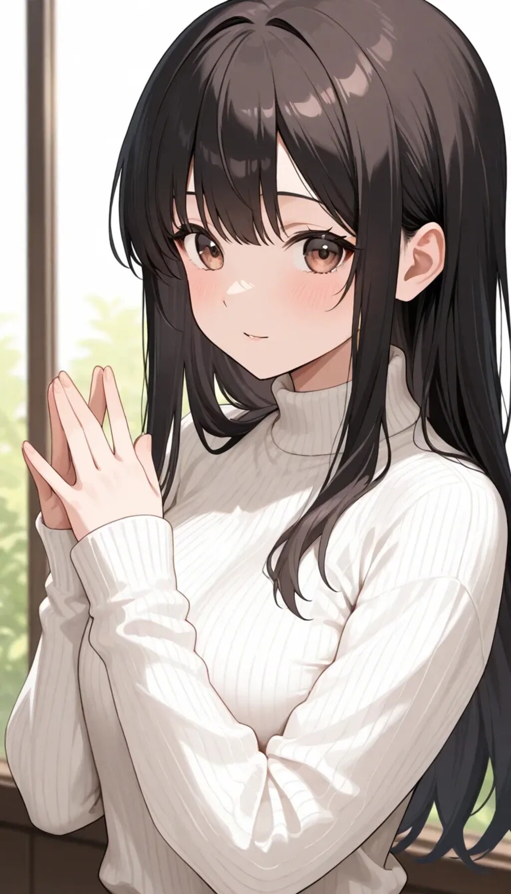 セーターの女の子