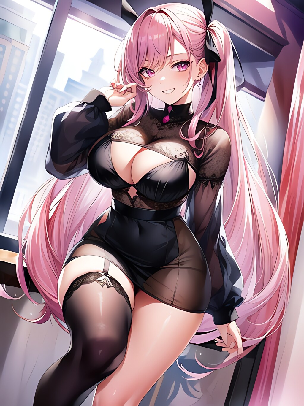 ピンクツインテール | の人気AIイラスト・グラビア