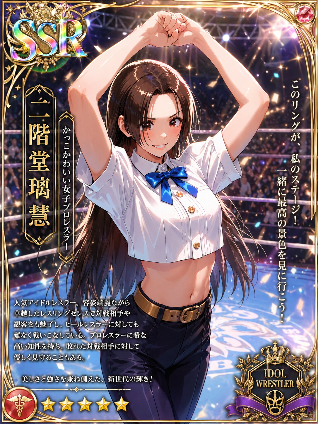 かっこかわいい女子プロレスラー二階堂璃慧のSSRカード