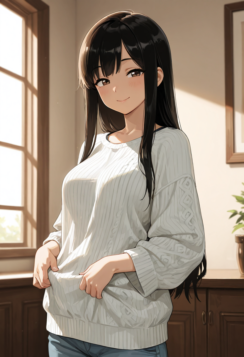 休日のゆるニット