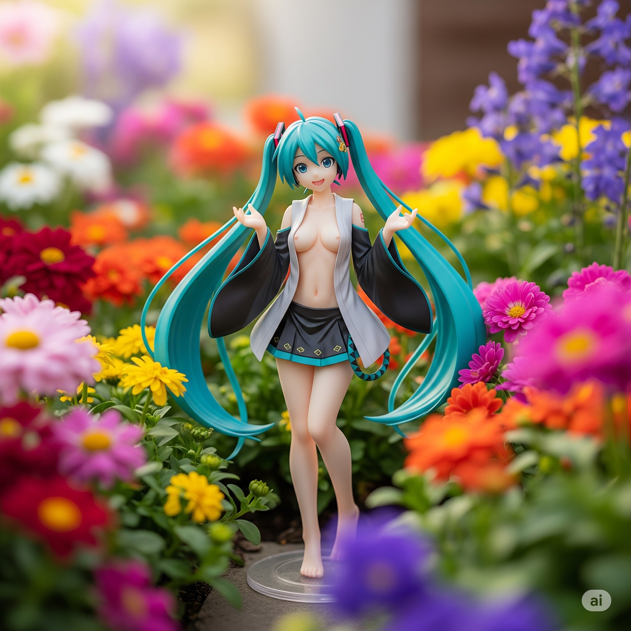 お花とミクさん