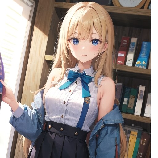白ブラウスのノースリーブ