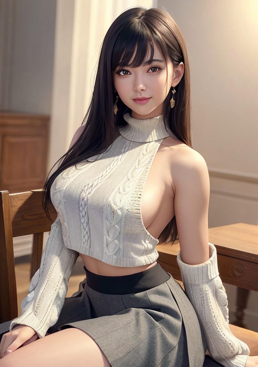 オフショルダーセーターいろいろ①