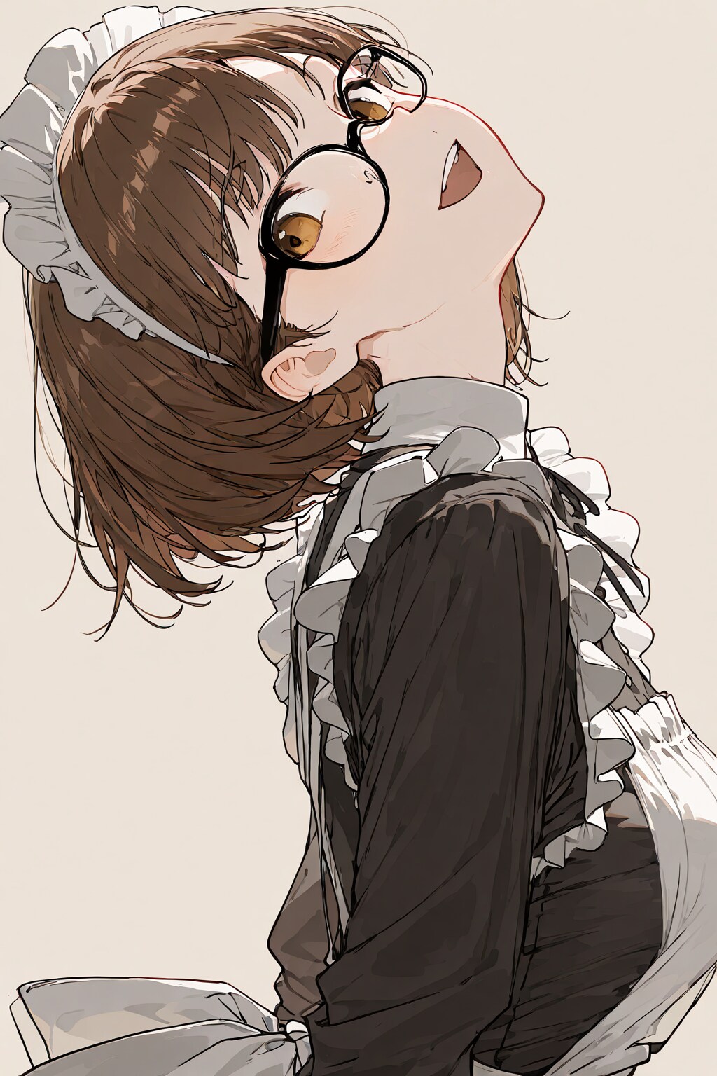 眼鏡のメイドさん