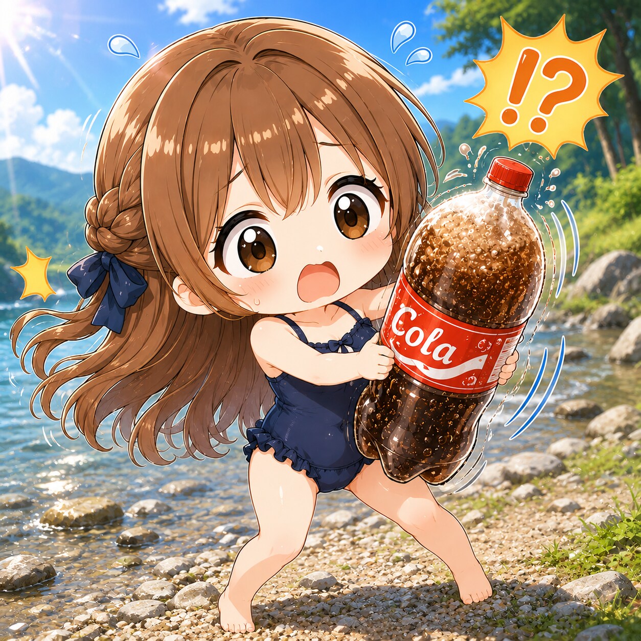 水瀬愛莉がコーラを振るだけ