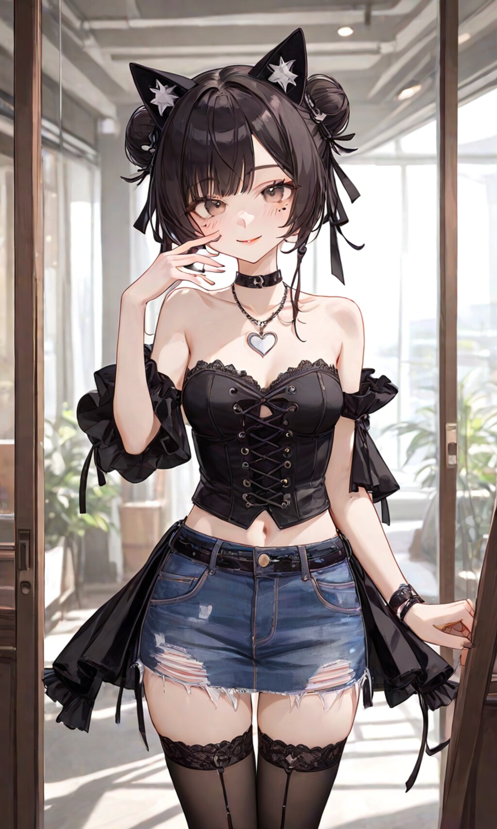 ネコ耳お団子頭の子