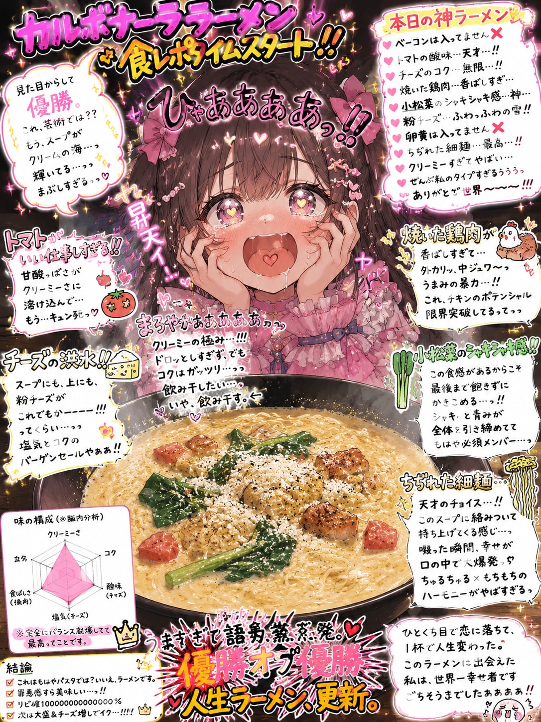 カルボナーララーメン | の人気AIイラスト・グラビア