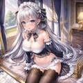 幻想的なフリル付きドレスのメイド４ 4枚目