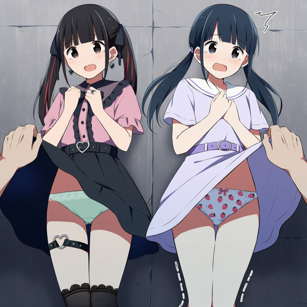 めいちゃんひなちゃんスカートめくり