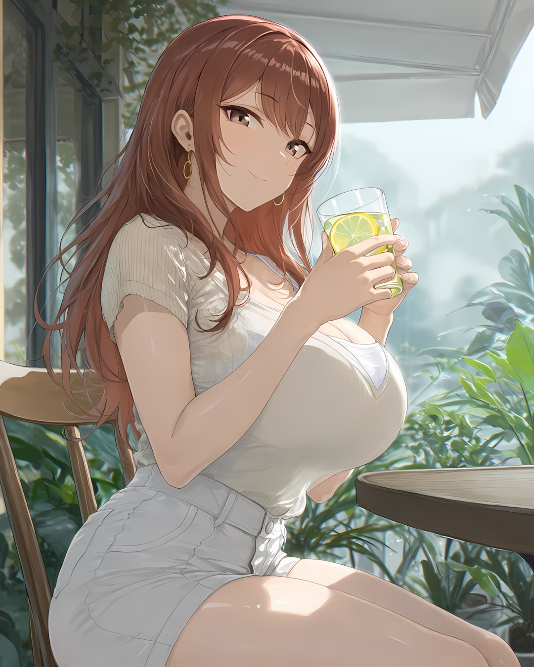 🌿ハーブ香る雨朝のモテギャル綺麗め美脚ワンシーン☕