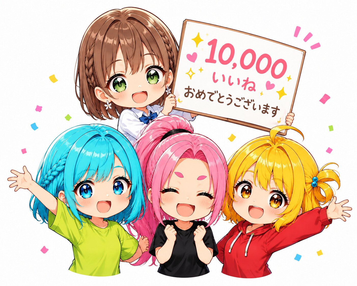 K-skさん、10,000いいねおめでとうございます♪ | の人気AIイラスト・グラビア