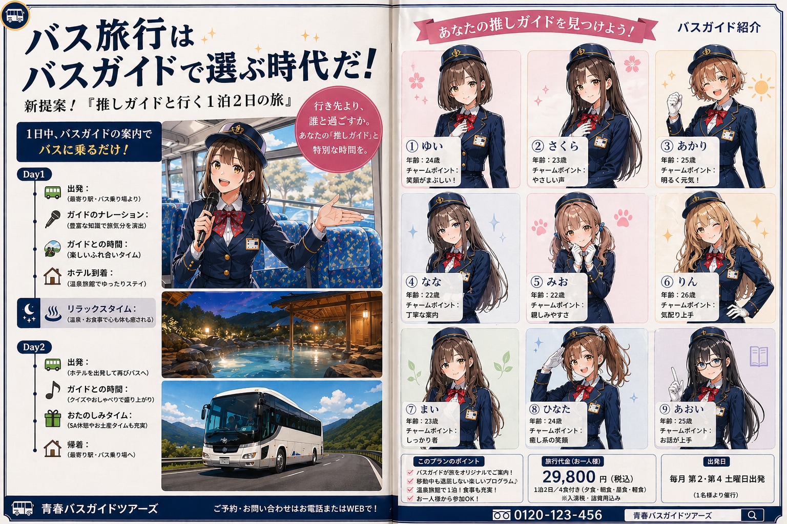 バス旅行はバスガイドで選ぶ時代だ! | の人気AIイラスト・グラビア