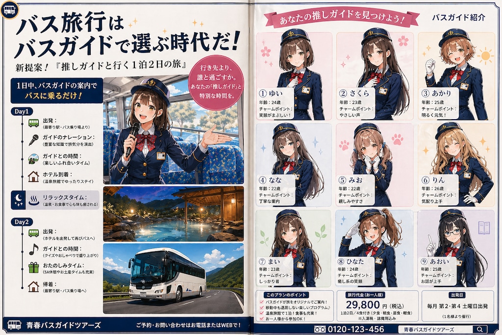 バス旅行はバスガイドで選ぶ時代だ!
