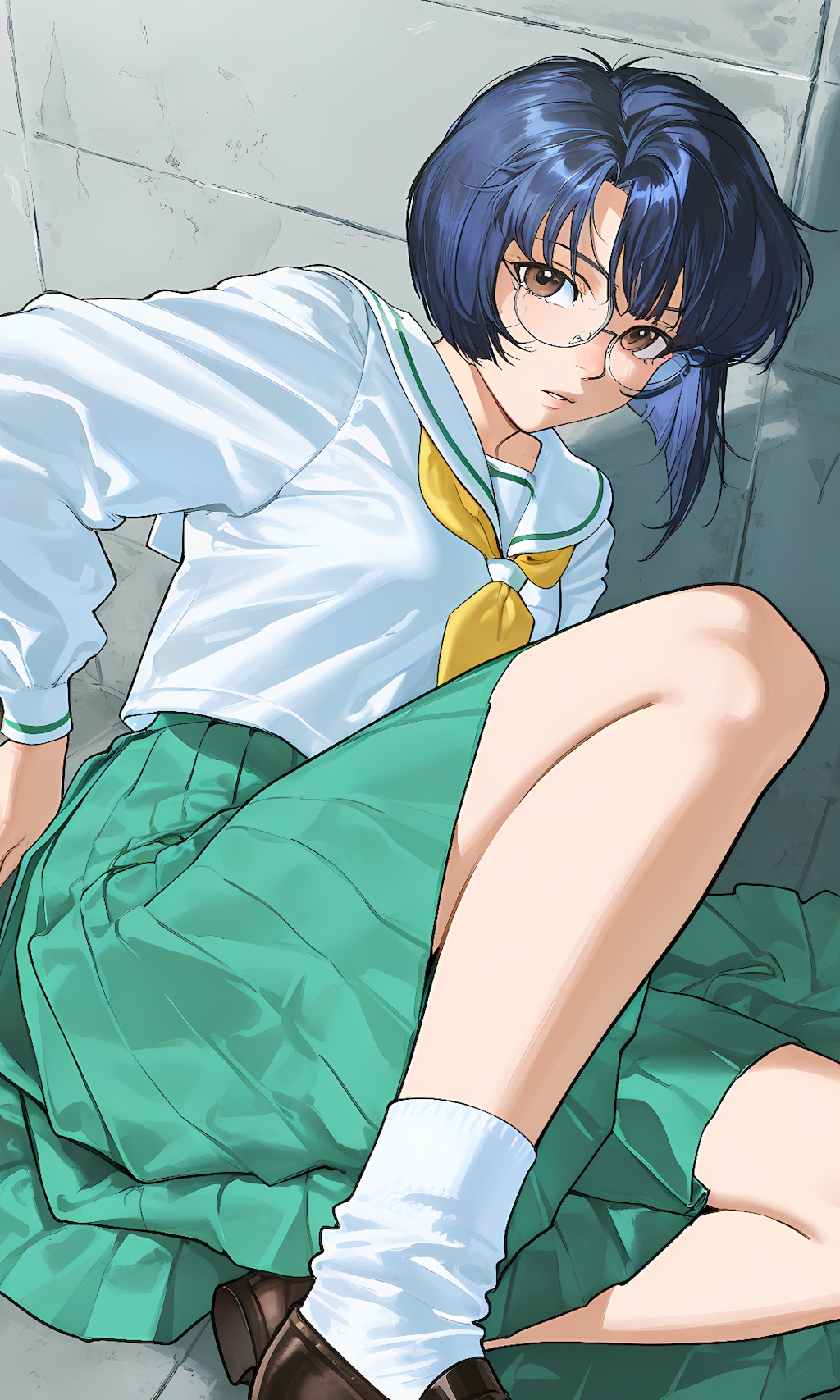 青髪ショートwith眼鏡っ娘ちゃん 2026/8/26
