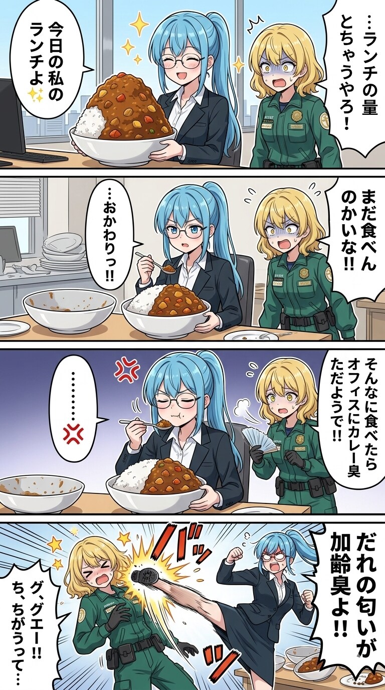 4コマ漫画｢加齢とメガネ軍｣