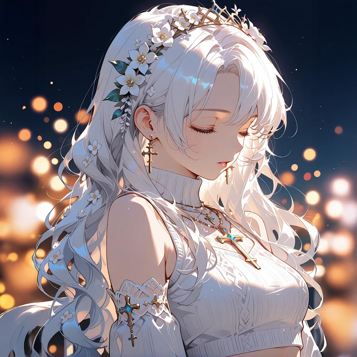 花ティアラな彼女 | の人気AIイラスト・グラビア