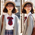 眼鏡女子 楓の帽子コレクション 4枚目