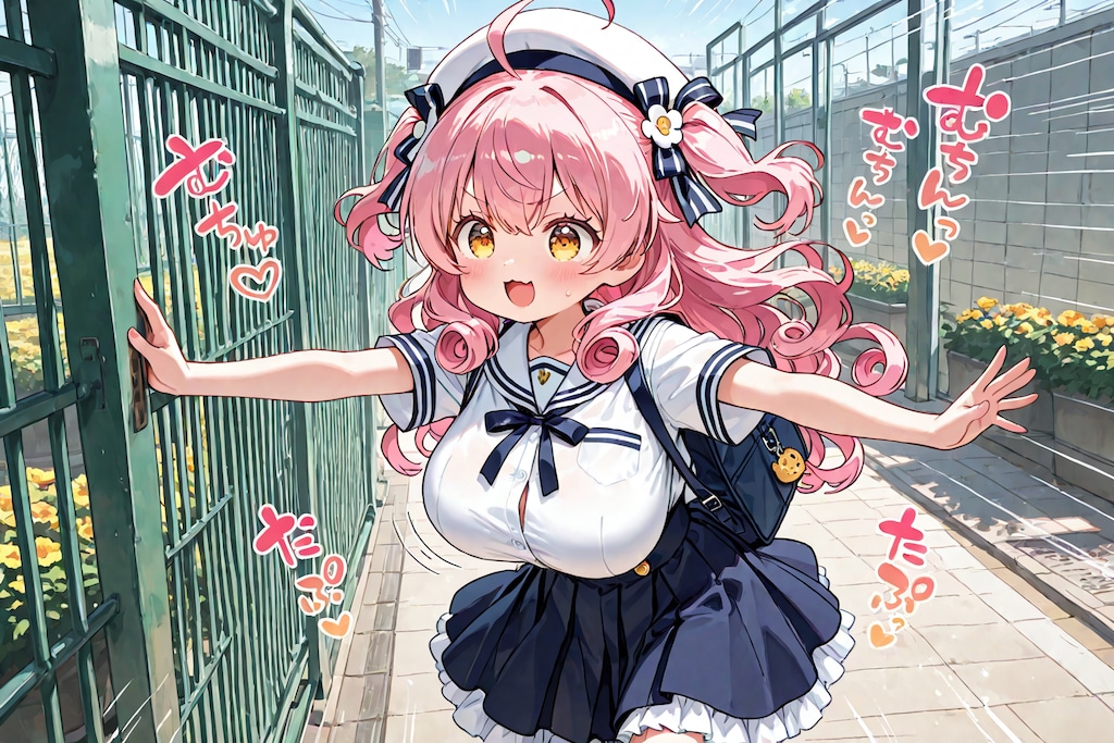 入学式で探検して迷子になり、お仕置きを受けるロリ巨乳