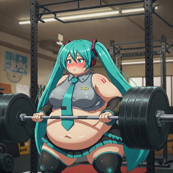 力ばかり付いて痩せられない ミクさん