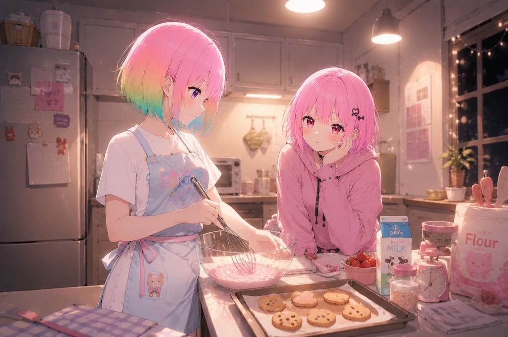 見守り係のピンクちゃん🍪