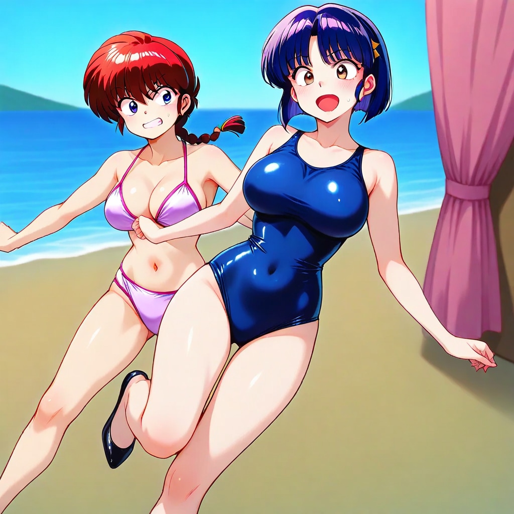 あかねとらんまの追いかけっこ