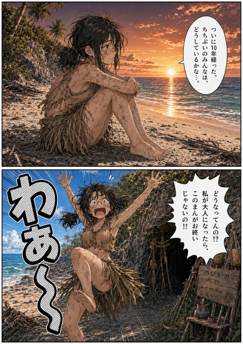 無人島へ家出したのびかちゃん