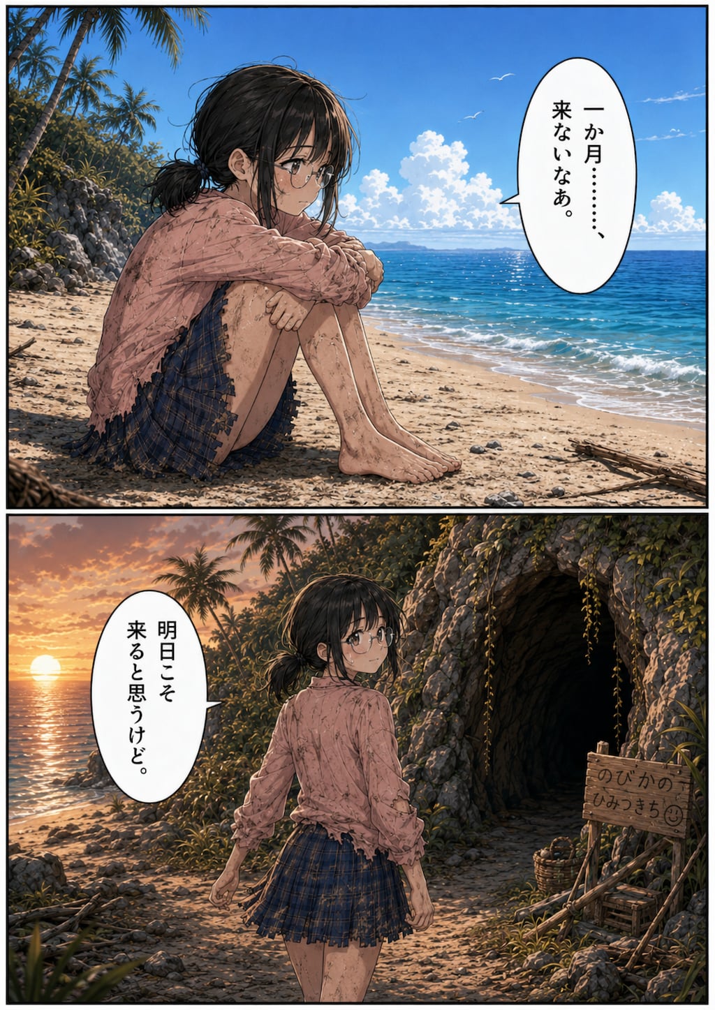無人島へ家出したのびかちゃん