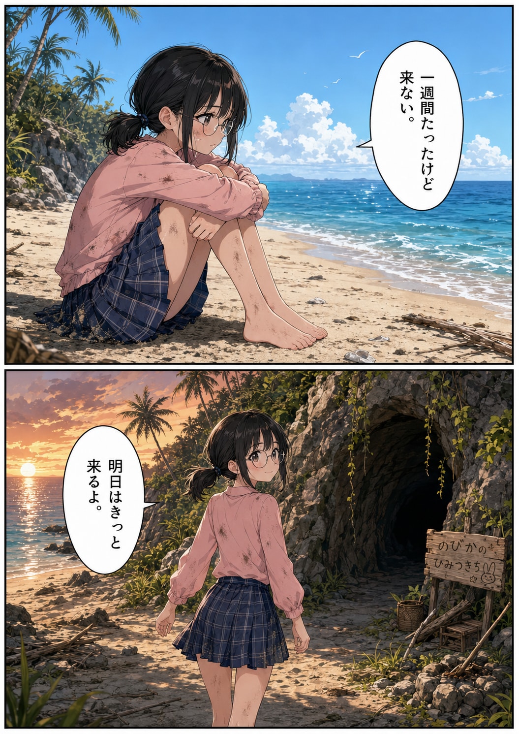 無人島へ家出したのびかちゃん