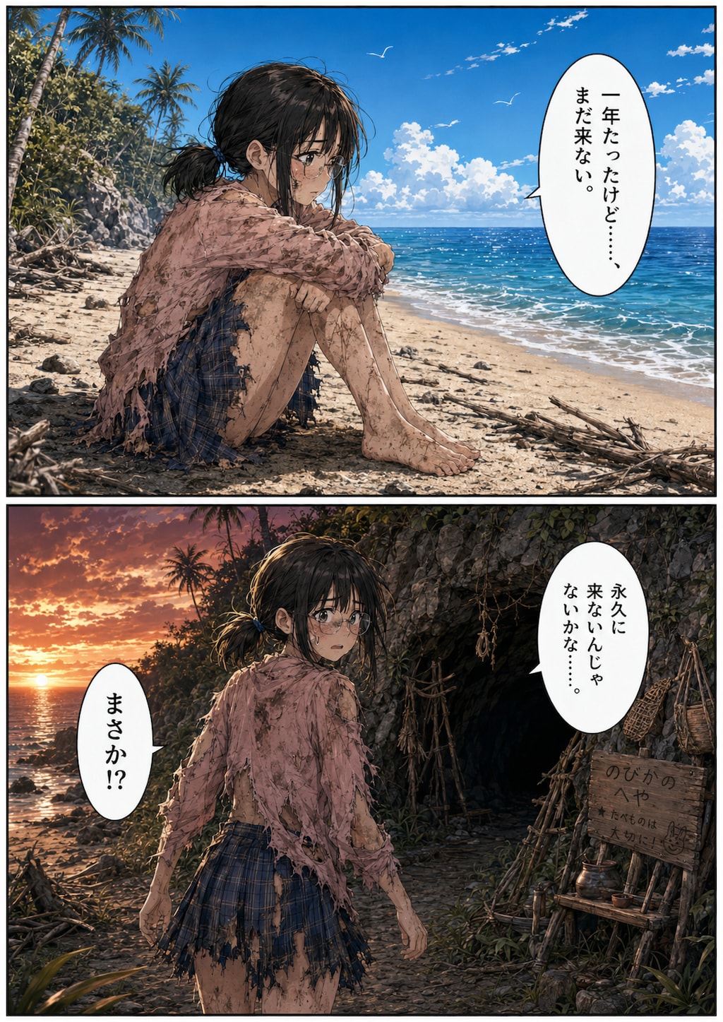 無人島へ家出したのびかちゃん