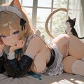 猫と猫耳メイド 4枚目
