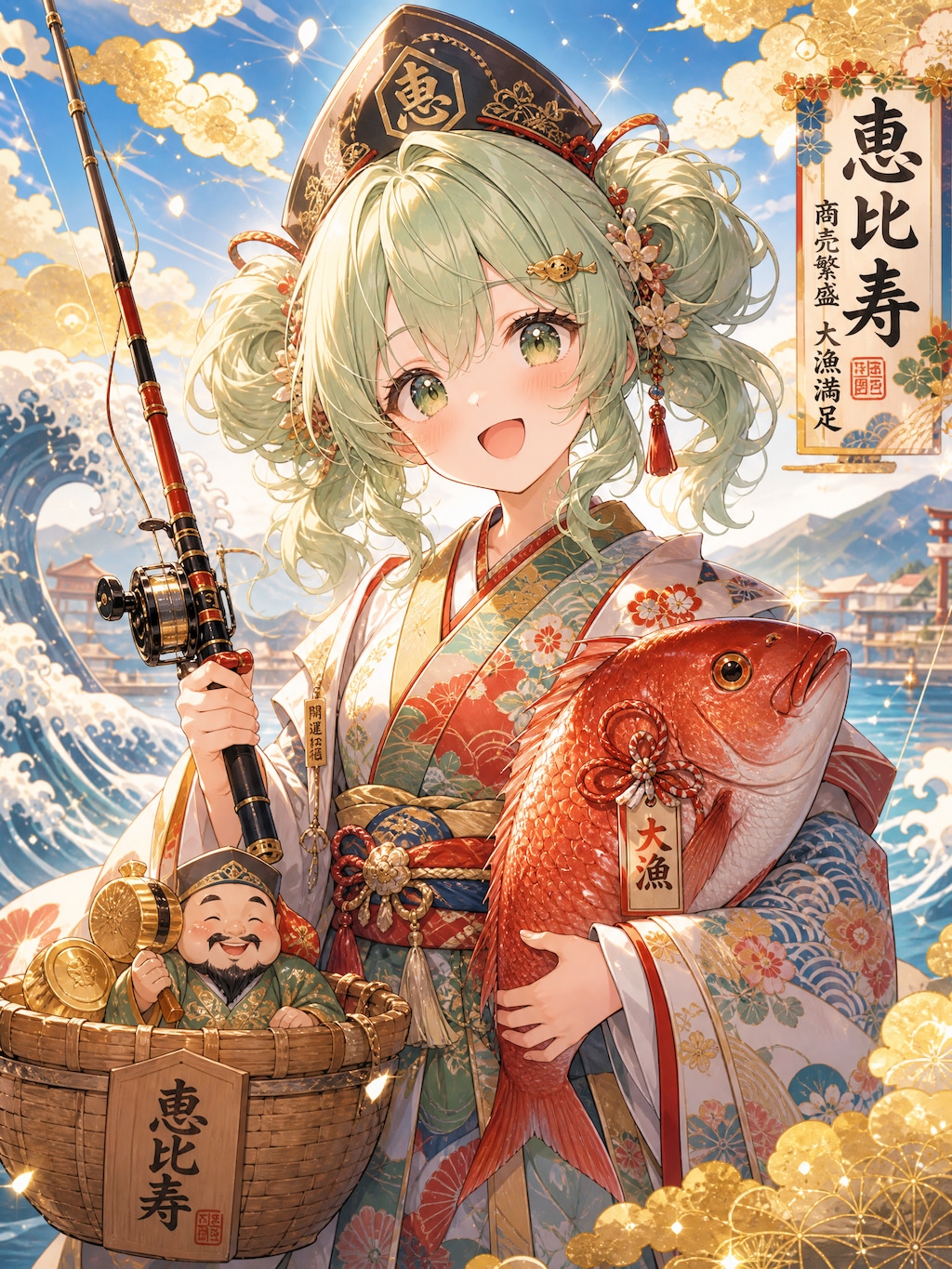 大漁祈願。恵比寿様。