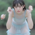 ブルーの水着 4枚目