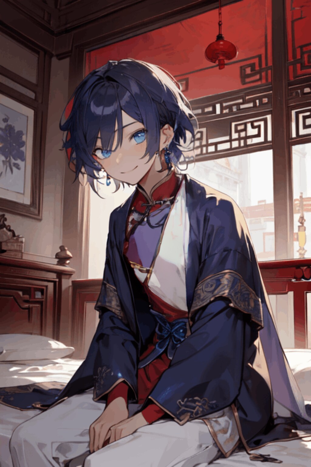 落ち着きのある男の子