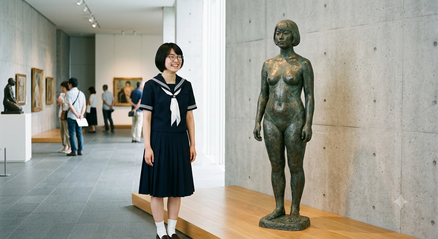眼鏡っ娘をヌードモデルに