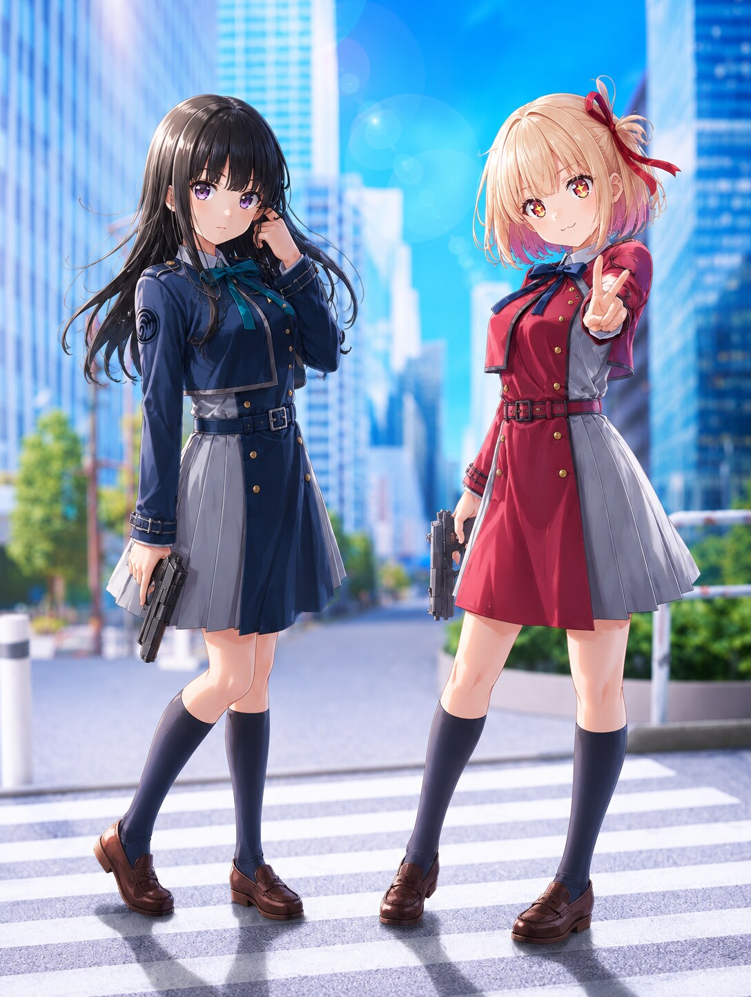 キービジュアル風に(リコリス・リコイル) | の人気AIイラスト・グラビア