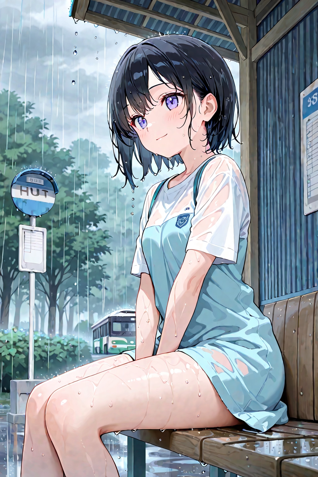 ずぶ濡れになっちゃったね💦(LILY)(10) | の人気AIイラスト・グラビア
