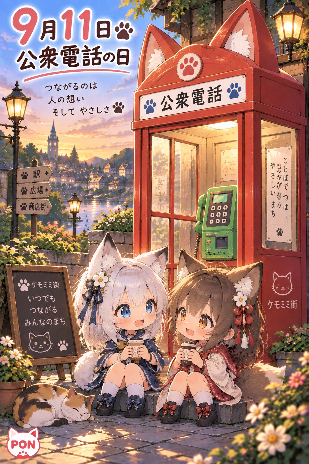 9月11日、公衆電話の日 | の人気AIイラスト・グラビア