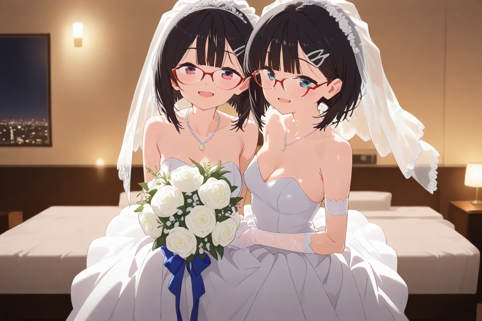 双子のメガネちゃん👓👓✨✨