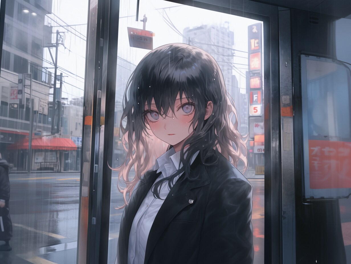 雨の中の外回り