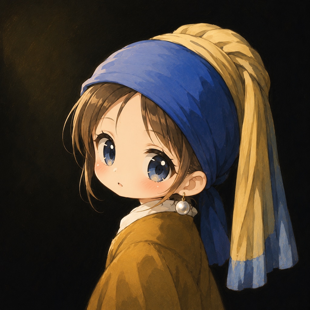 真珠の耳飾りの美少女