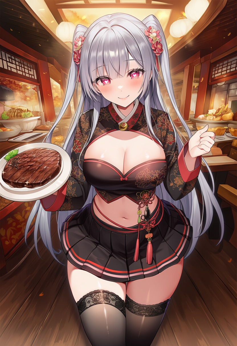 韓服ウェイトレス