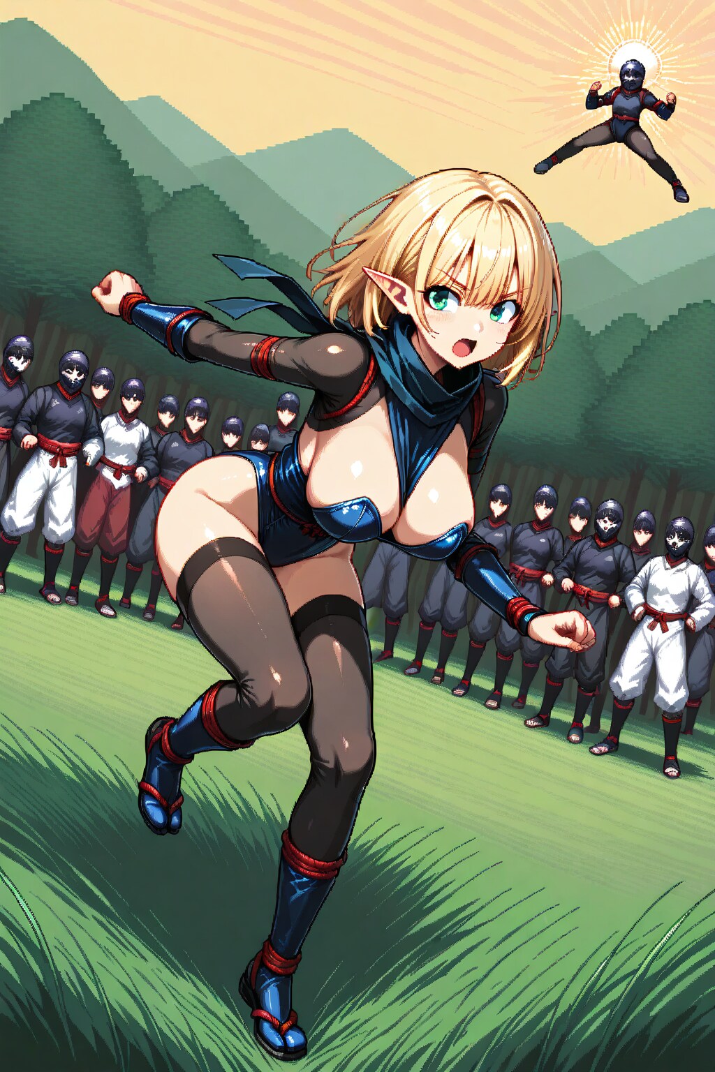 エルフ忍者絶体絶命