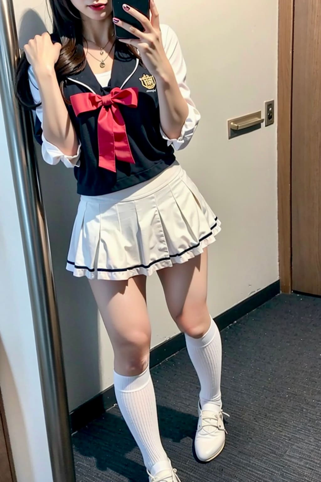 制服着てみたー
