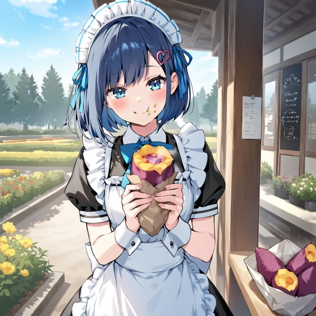 あいちゃんや焼き芋食べて上機嫌　弾