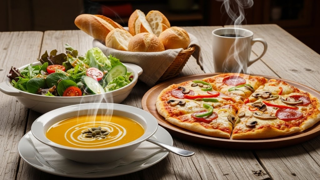 摩訶不思議食堂の南瓜スープセット