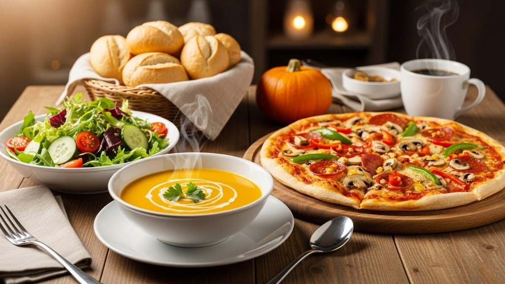 摩訶不思議食堂の南瓜スープセット