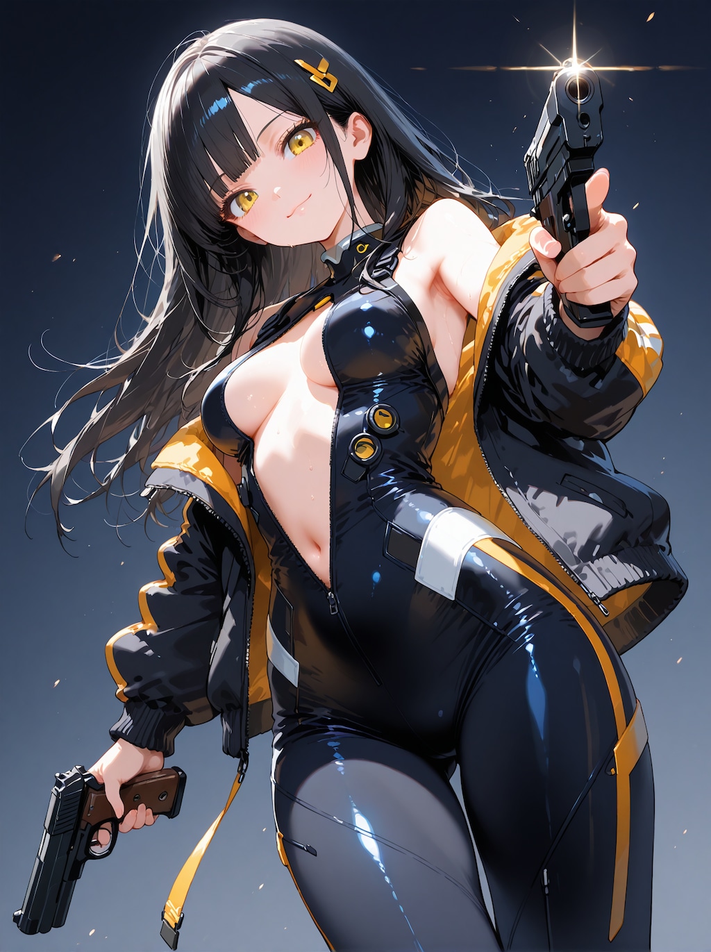 [12枚] サイバー系ゲーム衣装×銃