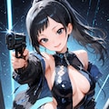 [12枚] サイバー系ゲーム衣装×銃 10枚目